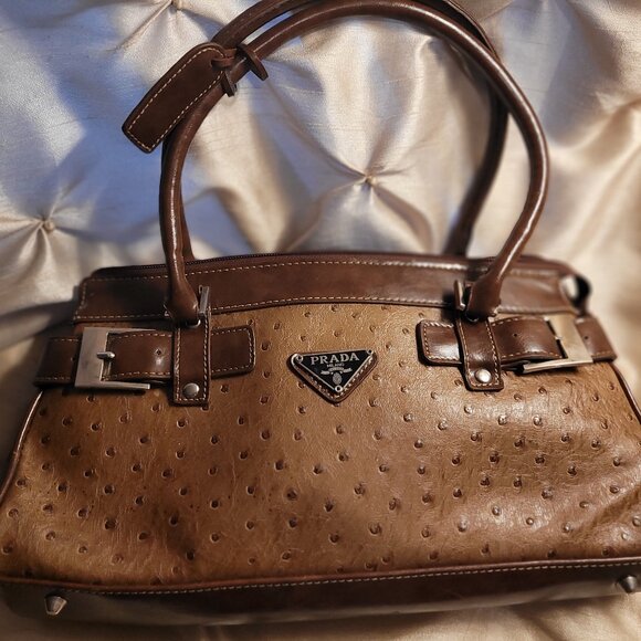 Prada Vintage Ostrich Leather Bag - Picture 1 of 4